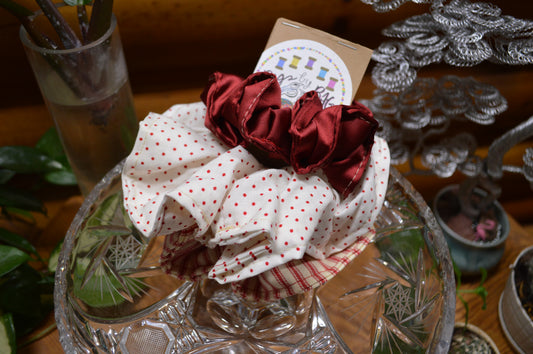 3-Piece Red Scrunchie Set