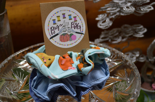 3-Piece Blue Scrunchie Set